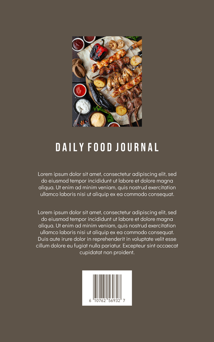 Book Cover template: Daily Food Journal Book Cover (Created by Visual Paradigm Online's Book Cover maker)