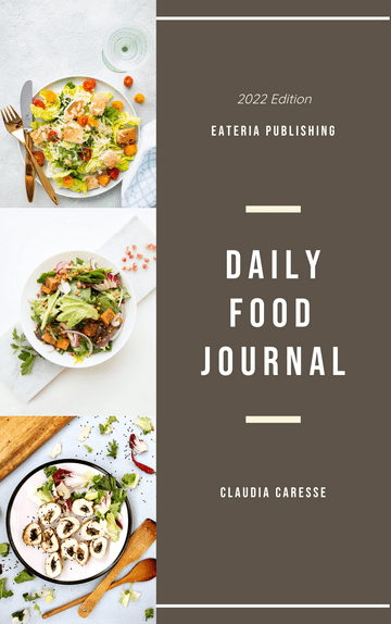 Book Cover template: Daily Food Journal Book Cover (Created by Visual Paradigm Online's Book Cover maker)