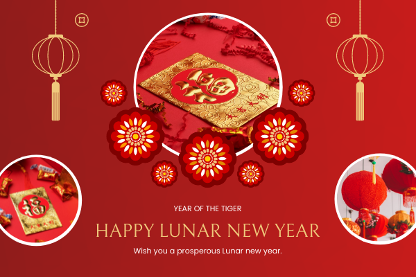 Greeting Card template: Celebrating Chinese New Year Greeting Card (Created by Visual Paradigm Online's Greeting Card maker)