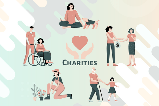 Healthcare Illustration template: Charities Illustration (Created by Visual Paradigm Online's Healthcare Illustration maker)