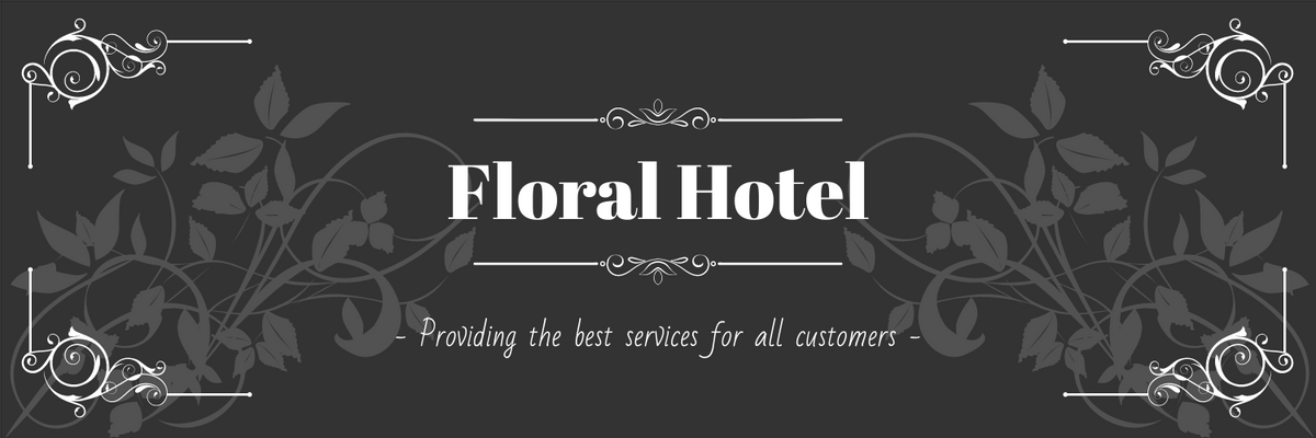 Twitter Header template: Floral Hotel Twitter Header (Created by InfoART's Twitter Header maker)