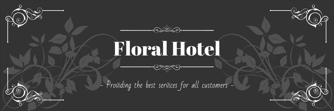 Editable twitterheaders template:Floral Hotel Twitter Header