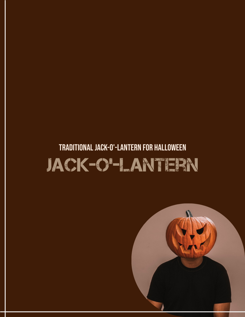 小冊子 模板。 Jack-o'-lantern Book (由 Visual Paradigm Online 的小冊子軟件製作)