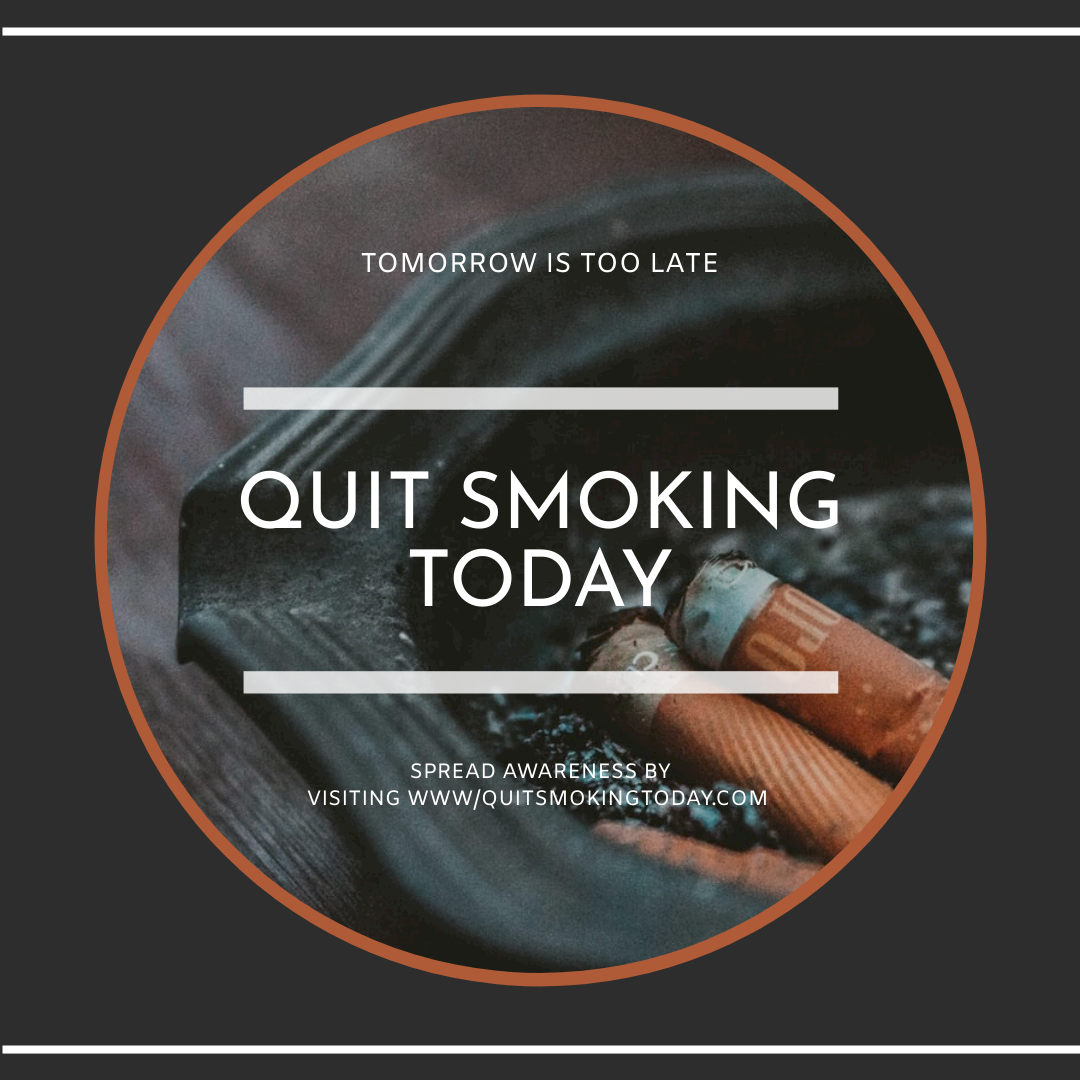 Instagram Post template: Grey Photo Circle World No Tobacco Day Instagram Post (Created by InfoART's Instagram Post maker)