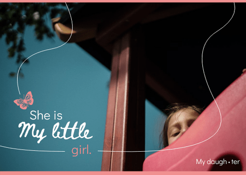 Postcard template: My Little Girl Postcard (Created by Visual Paradigm Online's Postcard maker)