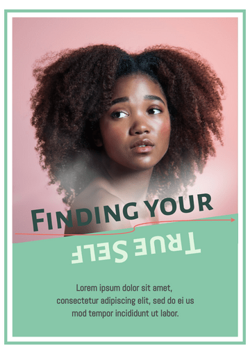 Flyer template: Finding Your True Self Poster (Created by Visual Paradigm Online's Flyer maker)