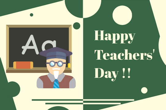 Editable greetingcards template:Happy Teachers' Day Greeting Card
