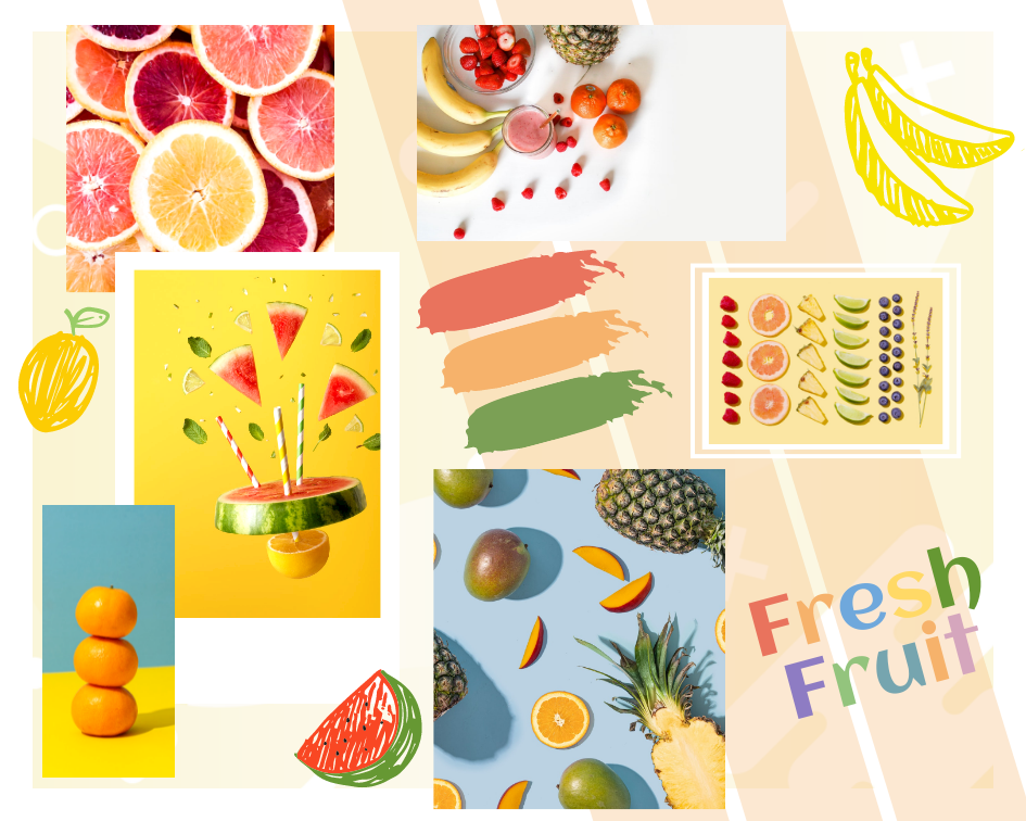 Mood Board template: Fresh Fruit Mood Board (Created by Collage's Mood Board maker)