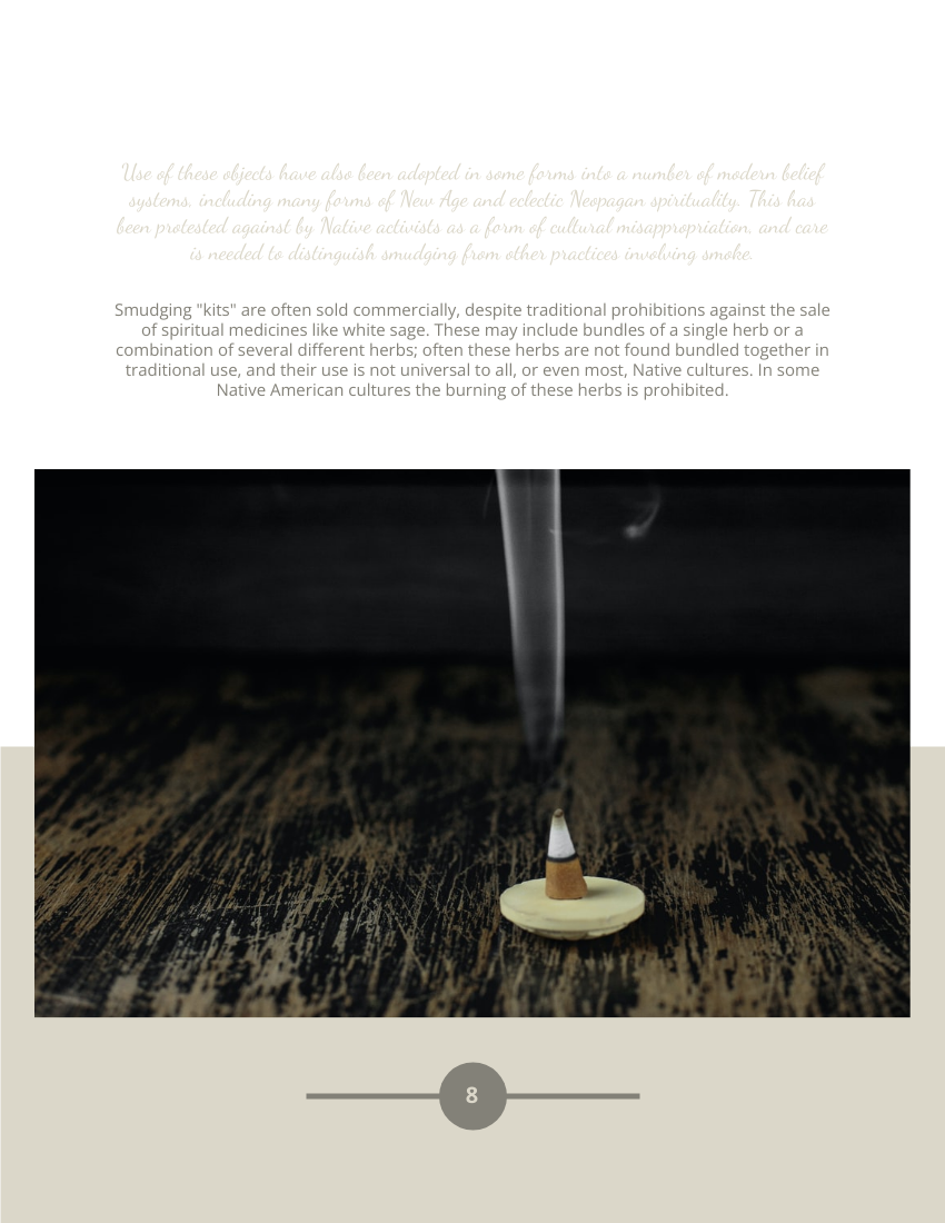 Booklet template: Smudging Tradition And History Booklet (Created by Visual Paradigm Online's Booklet maker)