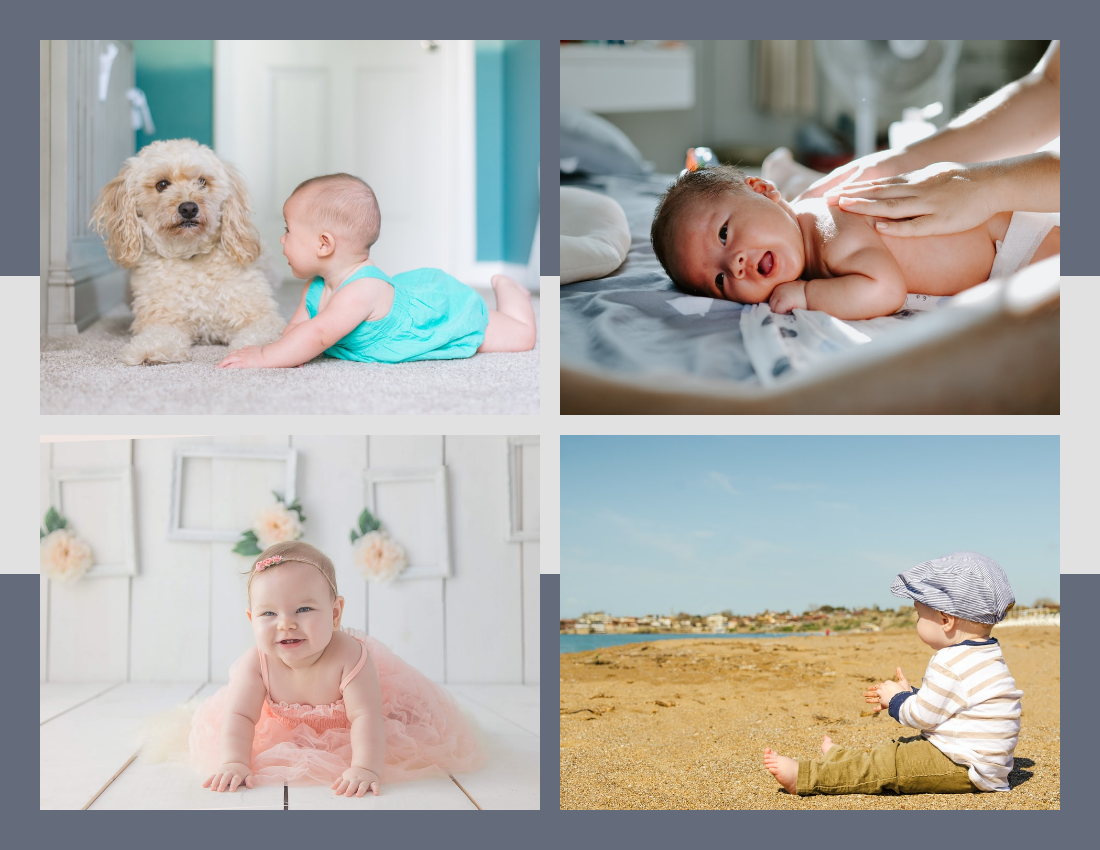 嬰兒照相簿 模板。 Lovely Kid Baby Photo Book (由 Visual Paradigm Online 的嬰兒照相簿軟件製作)