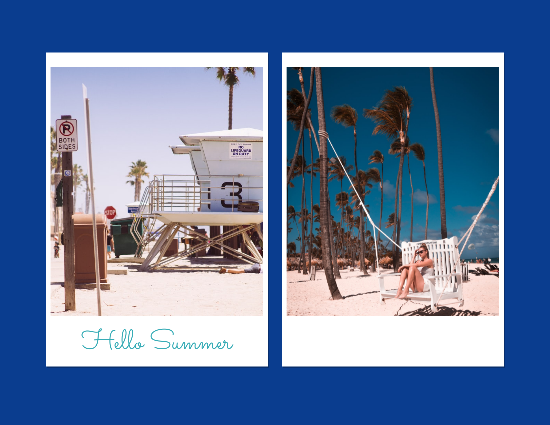 季节性照相簿 模板。Mood For Summer Seasonal Photo Book (由 Visual Paradigm Online 的季节性照相簿软件制作)