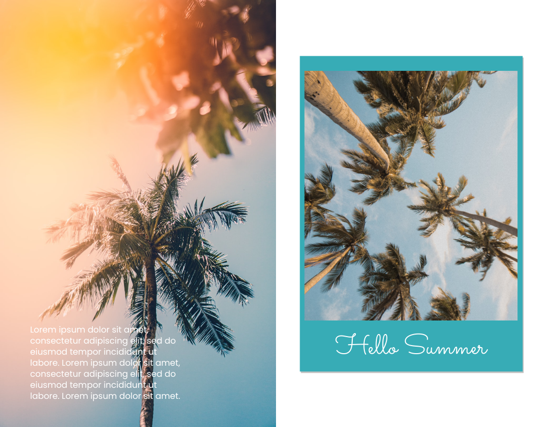 季節性照相簿 模板。 Mood For Summer Seasonal Photo Book (由 Visual Paradigm Online 的季節性照相簿軟件製作)
