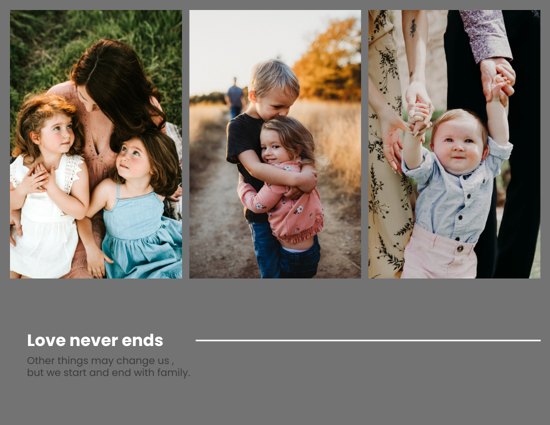 家庭照片簿 模板。Family Gathering Photo Book (由 Visual Paradigm Online 的家庭照片簿软件制作)