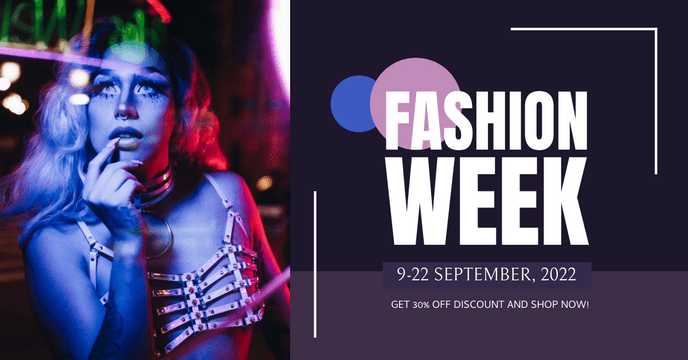 Facebook Ad template: Cool Fashion Week Sale Facebook Ad (Created by Visual Paradigm Online's Facebook Ad maker)