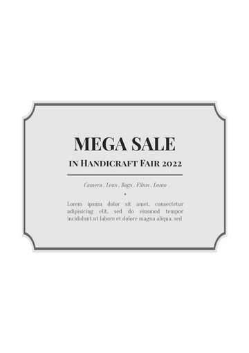 Flyer template: Camera Mega Sales (Created by Visual Paradigm Online's Flyer maker)