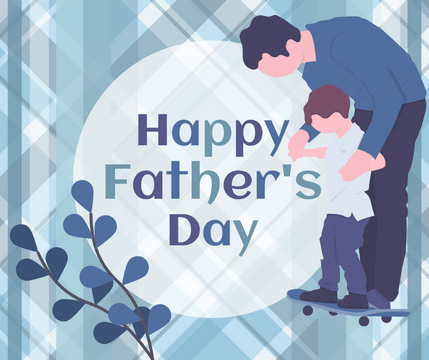 Blue Happy Father's Day Facebook Post