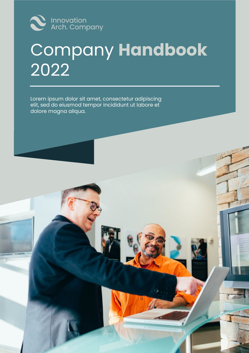 Employee Handbook 模板。Clean Technology Company Handbook (由 Visual Paradigm Online 的Employee Handbook软件制作)