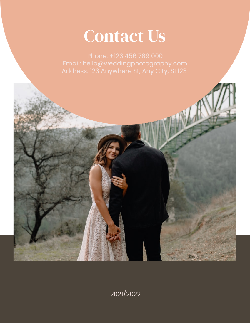 產品目錄 模板。 Wedding Photography Catalog (由 Visual Paradigm Online 的產品目錄軟件製作)