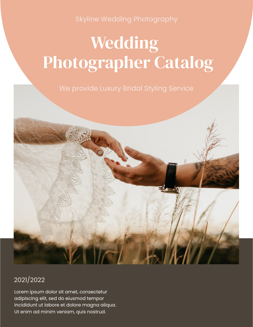 Catalog template: Wedding Photography Catalog (Created by Flipbook's Catalog maker)