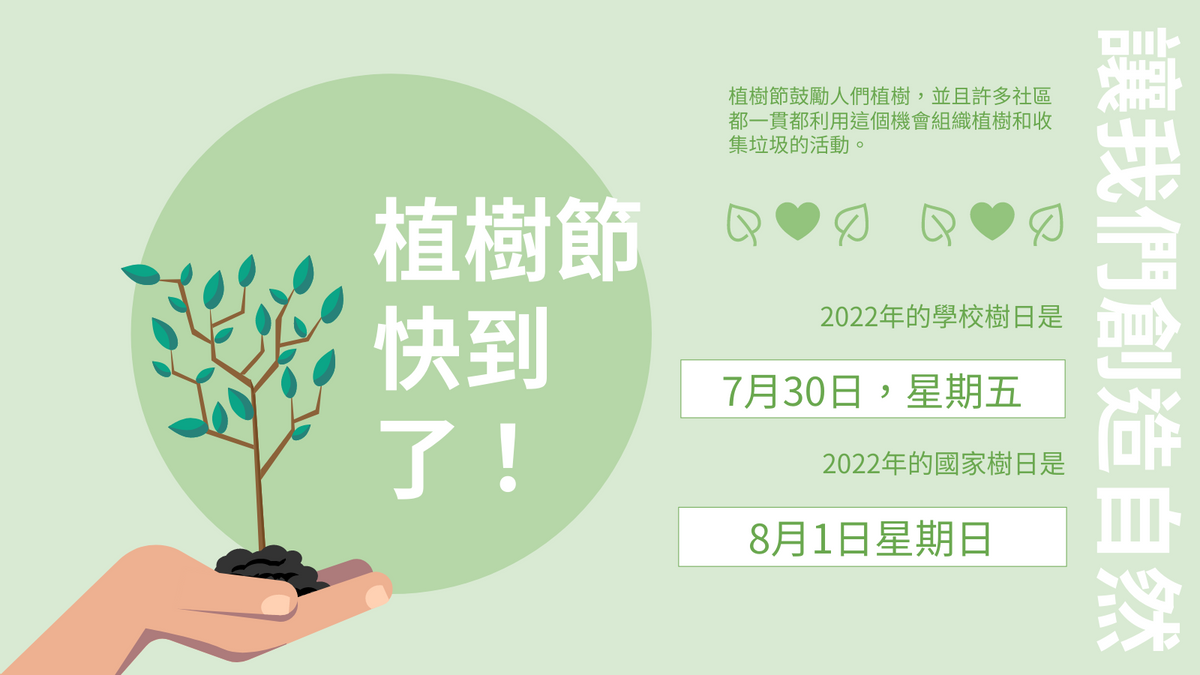 植樹節資訊推特帖子