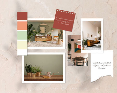 Mood Boards template: Natural Interior Mood Board (Created by Visual Paradigm Online's Mood Boards maker)