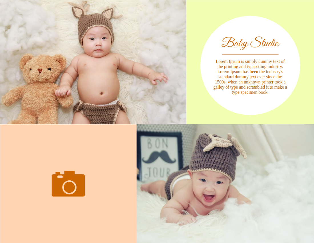 Brochure template: Baby Studio Brochure (Created by Visual Paradigm Online's Brochure maker)