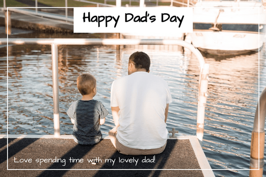 Greeting Card template: Happy Dad's Day Greeting Card (Created by Visual Paradigm Online's Greeting Card maker)