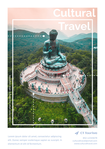 Editable flyers template:Cultural Tourism Flyer
