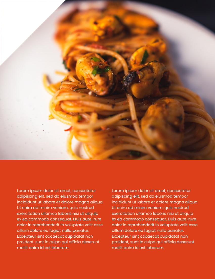 小冊子 模板。 How To Cook Spaghetti Booklet (由 Visual Paradigm Online 的小冊子軟件製作)