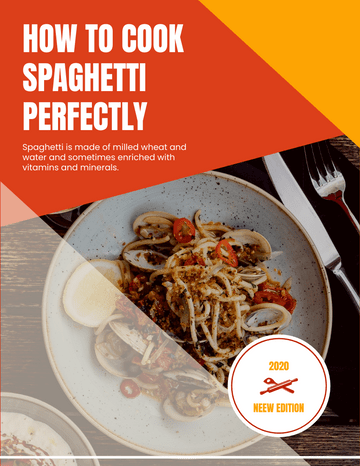  模板。 How To Cook Spaghetti Booklet (由 Visual Paradigm Online 的軟件製作)