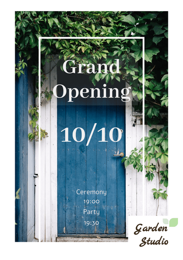 Editable flyers template:Natural studio Grand Opening Flyer