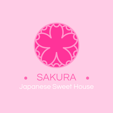Editable logos template:Pink Sakura Logos