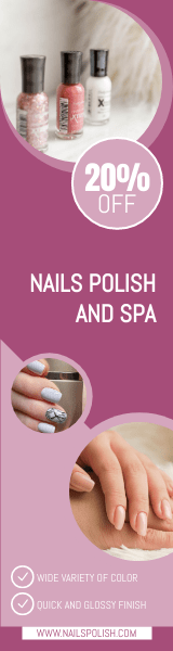 Nail Polish Product Wide Skyscraper Banner