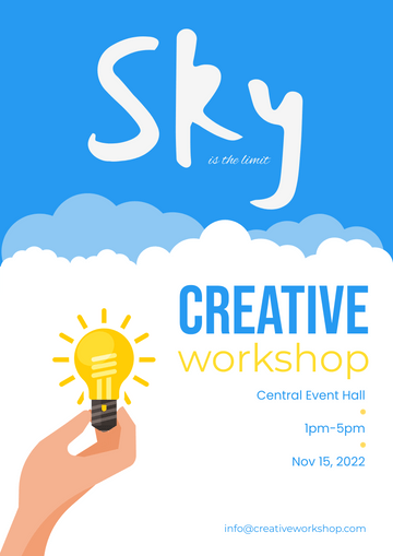 Posters template: Creative Workshop Poster (Created by Visual Paradigm Online's Posters maker)