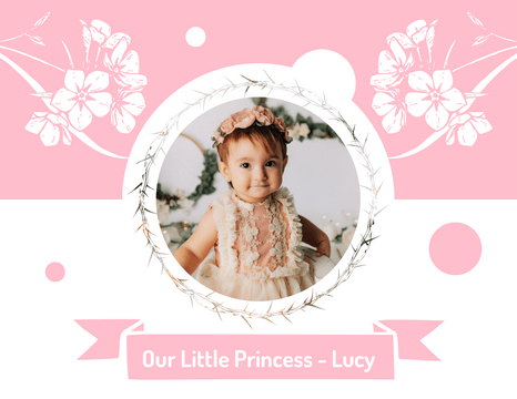 Baby Photo book template: Little Princess Baby Photo Book (Created by InfoART's  marker)