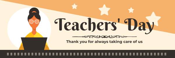 Email Header template: Illustrated Teachers' Day Celebration Email Header (Created by Visual Paradigm Online's Email Header maker)