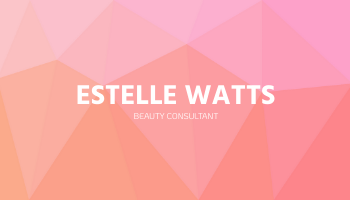 Pink Geometric Beauty Consultant Business Card