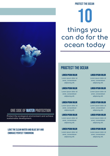 Editable posters template:Things You Can Do For The Ocean Poster