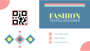 Business Card template: Fashion Textile Designers Business Card (Created by Visual Paradigm Online's Business Card maker)