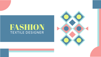 Business Card template: Fashion Textile Designers Business Card (Created by Visual Paradigm Online's Business Card maker)