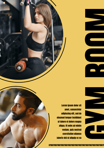 Editable posters template:Gym Poster