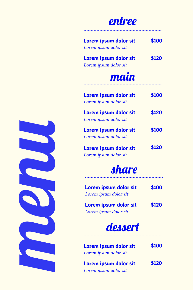 Menu template: Blue Menu (Created by InfoART's Menu maker)
