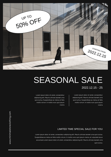 Posters template: Seasonal Sale Poster (Created by Visual Paradigm Online's Posters maker)