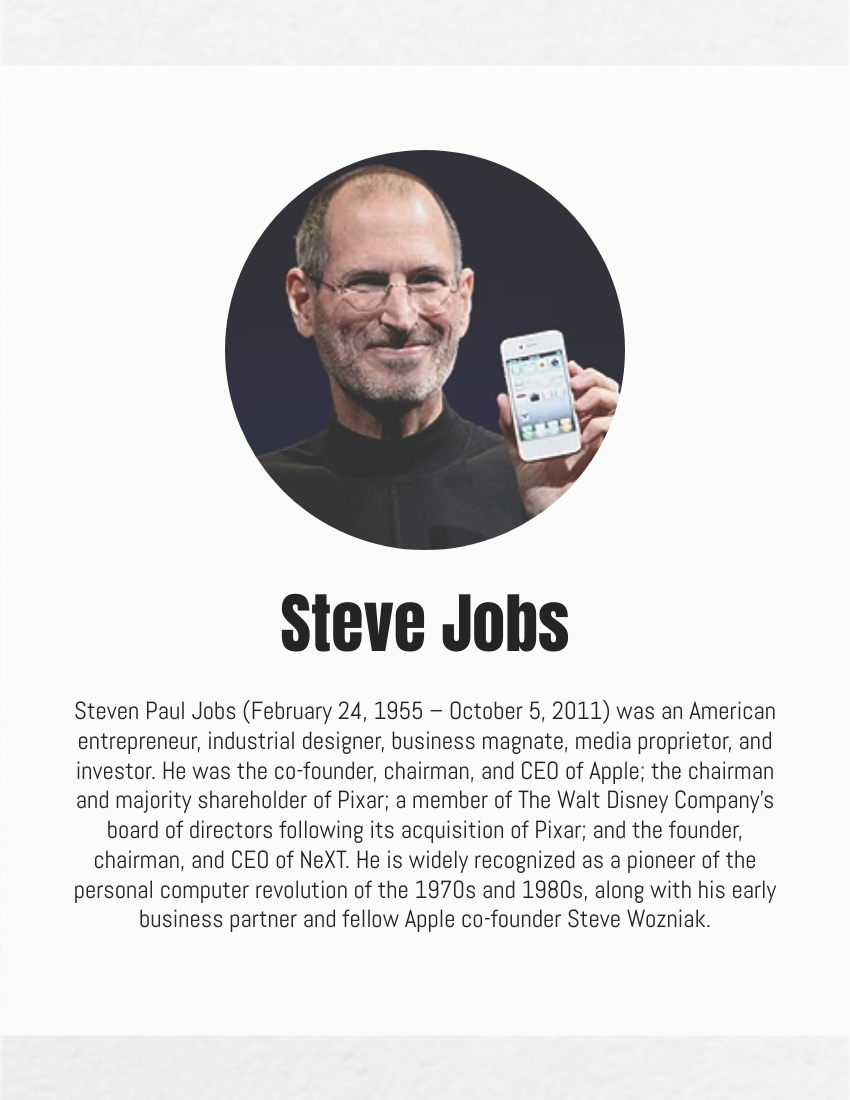 Quote template: Stay hungry, stay foolish. – Steve Jobs (Created by Visual Paradigm Online's Quote maker)