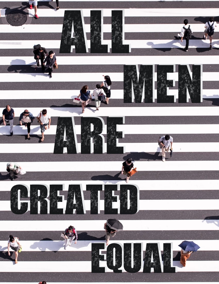 Quote template: All men are created equal. - Thomas Jefferson (Created by Visual Paradigm Online's Quote maker)