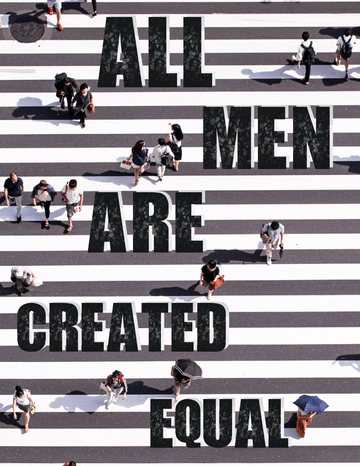 Quotes template: All men are created equal. - Thomas Jefferson (Created by Visual Paradigm Online's Quotes maker)