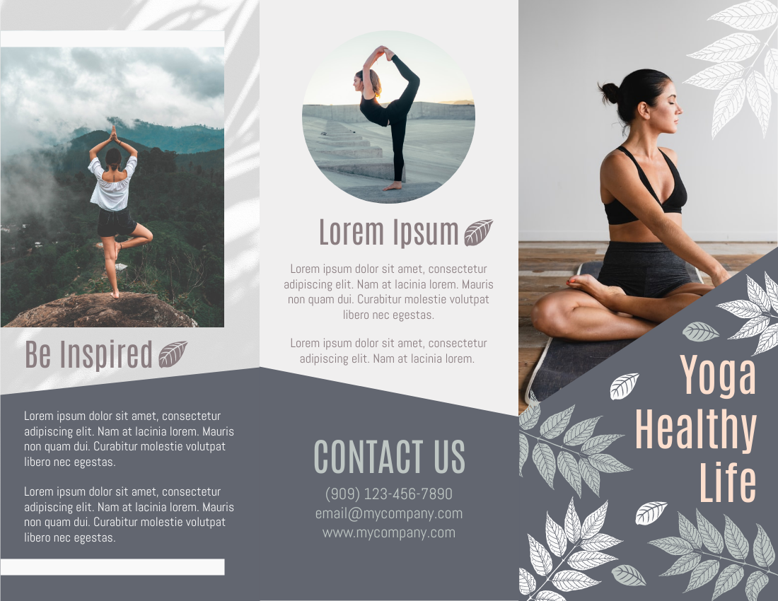 Brochure template: Yoga Healthy Life Brochure (Created by InfoART's Brochure maker)