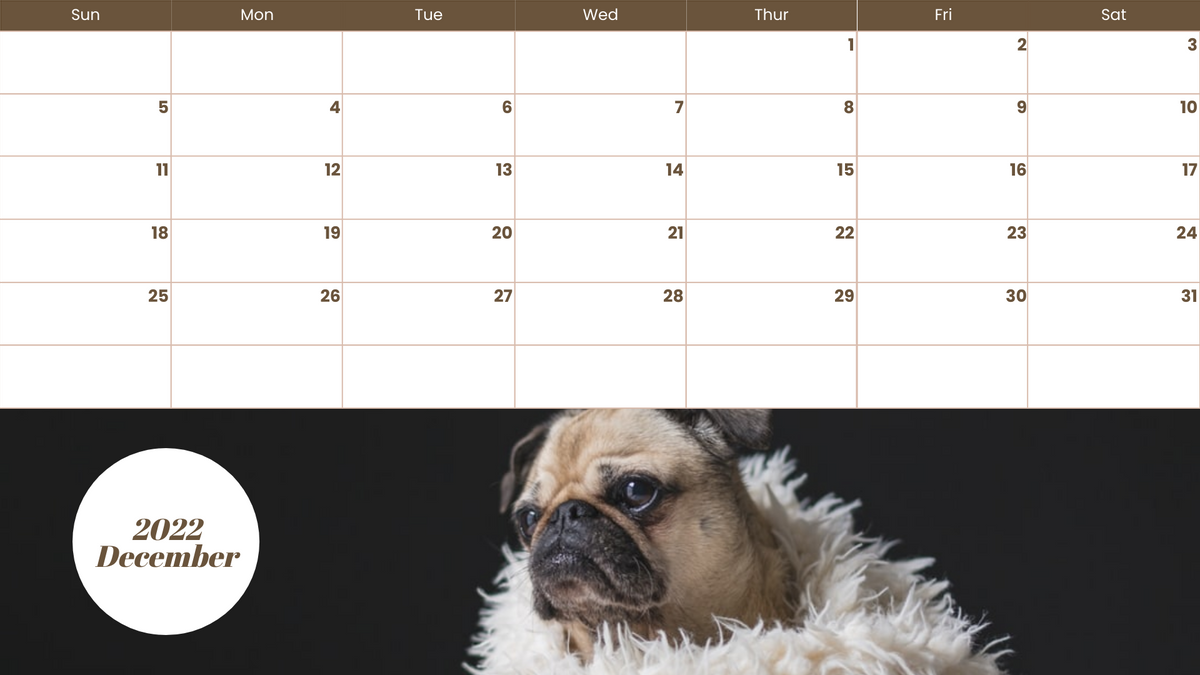 Pet Photos Calendar