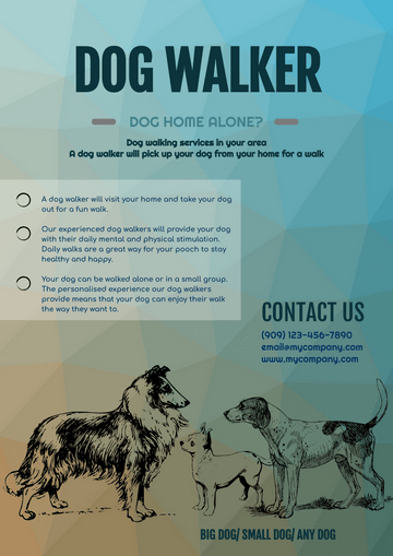 Poster template: Dog Walker Poster (Created by Visual Paradigm Online's Poster maker)