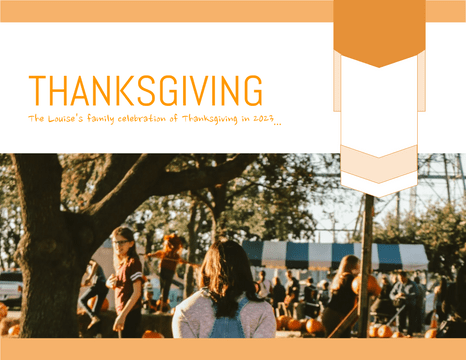 Family Photo Book template: Thanksgiving Family Gathering Photo Book (Created by InfoART's  marker)